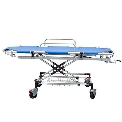 गुणवत्ता  Blue Aluminum Alloy Emergency Ambulance Stretcher Bed For First Aid फैक्टरी