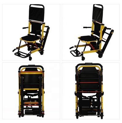 चिकित्सा आपातकालीन निकासी सीढ़ी कुर्सी स्ट्रेचर Foldaway Stepping व्हीलचेयर